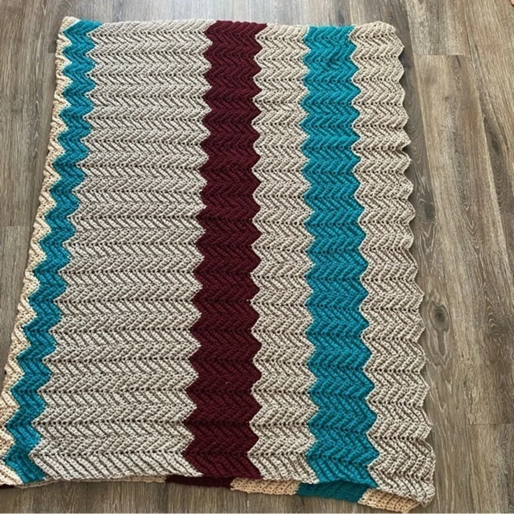 Handmade Afghan‎ Grandma Core Throw Blanket